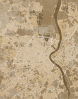 Plakat - Sepia vintage map of Bordeaux France