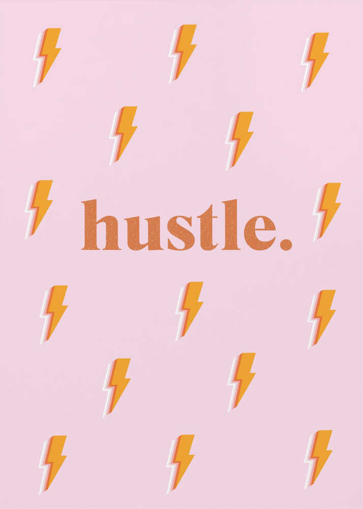 Plakat - Hustle Lightning Bolts