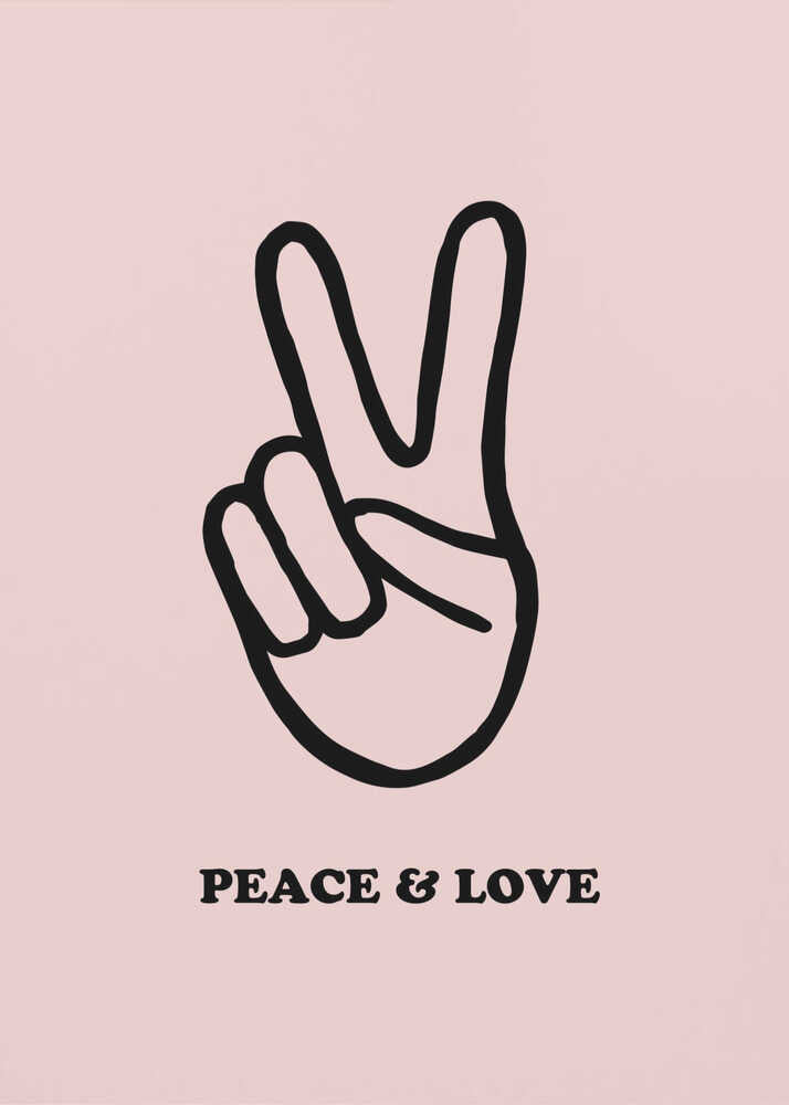 Plakat - Peace Love Hand