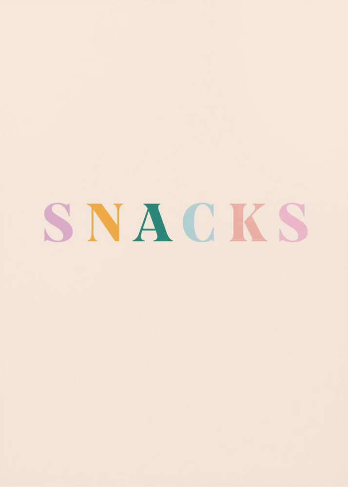 Plakat - Colorful Snacks Word