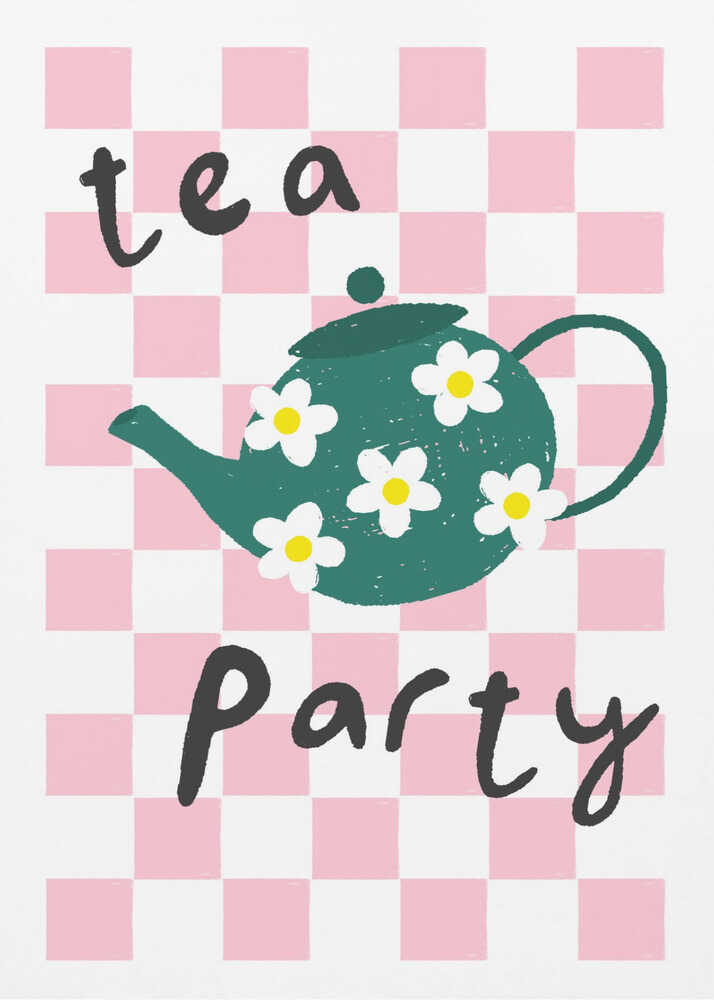 Plakat - Pink Daisy Tea Party