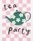 Plakat - Pink Daisy Tea Party