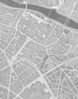 Poster - Map of Zaragoza downtown (Spain) in gray vintage style