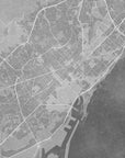 Poster - Map of Barcelona (Spain) in gray vintage style
