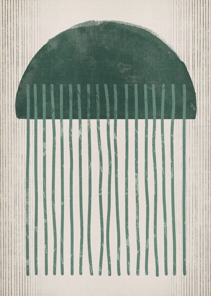 Poster - Emerald Suspicious Jellyfish