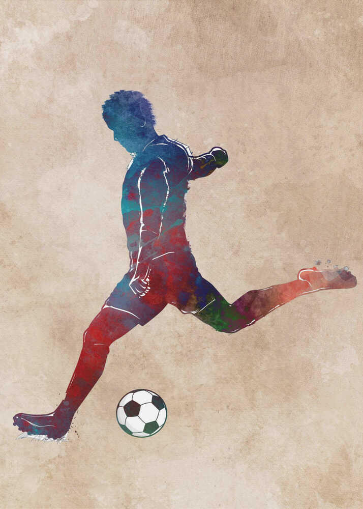 Plakat - Vibrant Soccer Kick