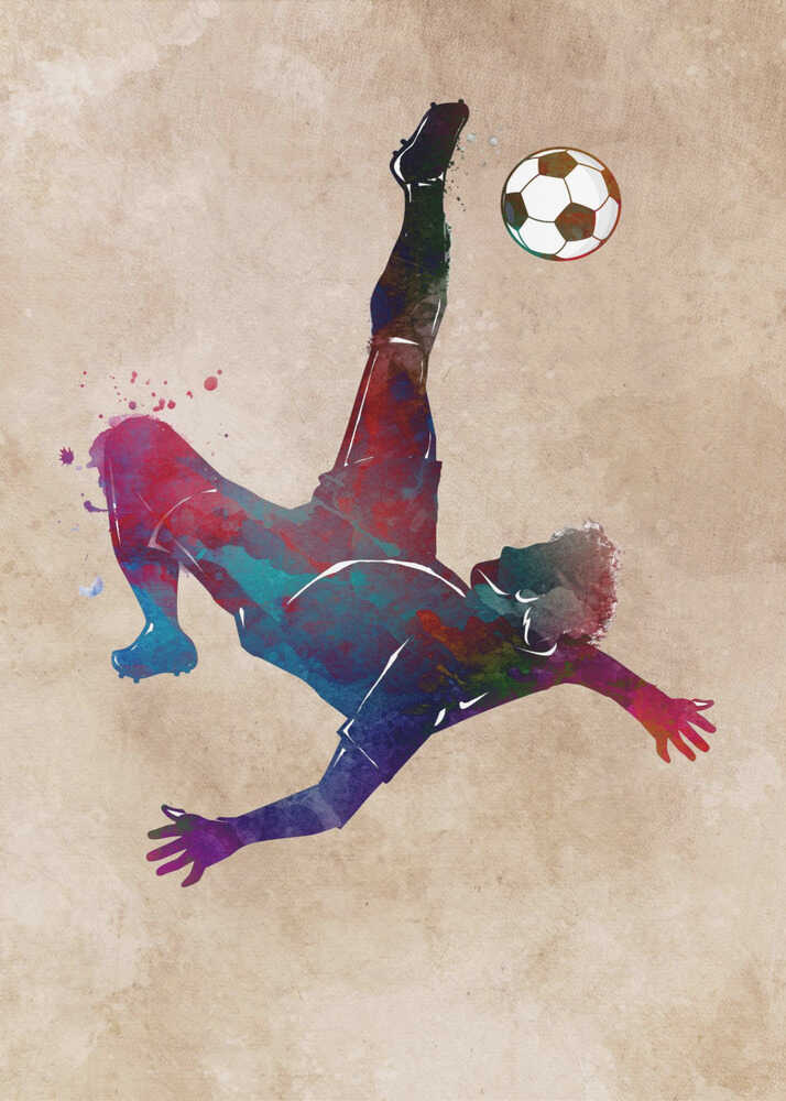 Plakat - Vibrant Soccer Bicycle Kick