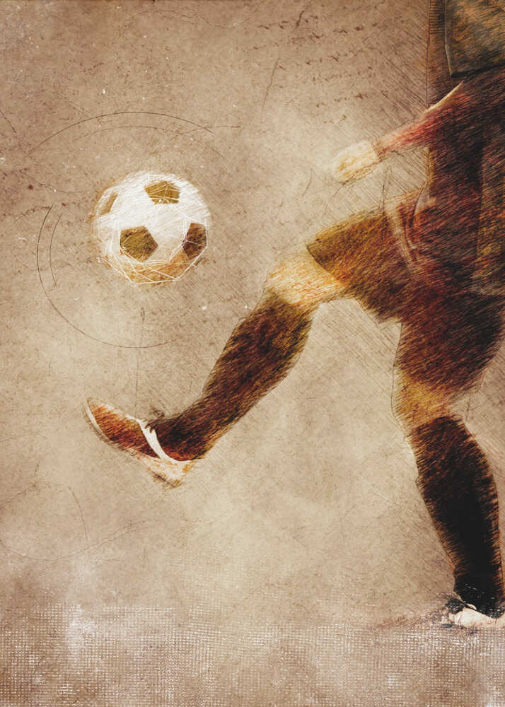 Plakat - Vintage Soccer Player