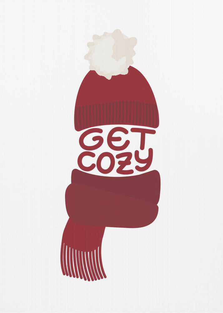 Poster - Get cozy (red)