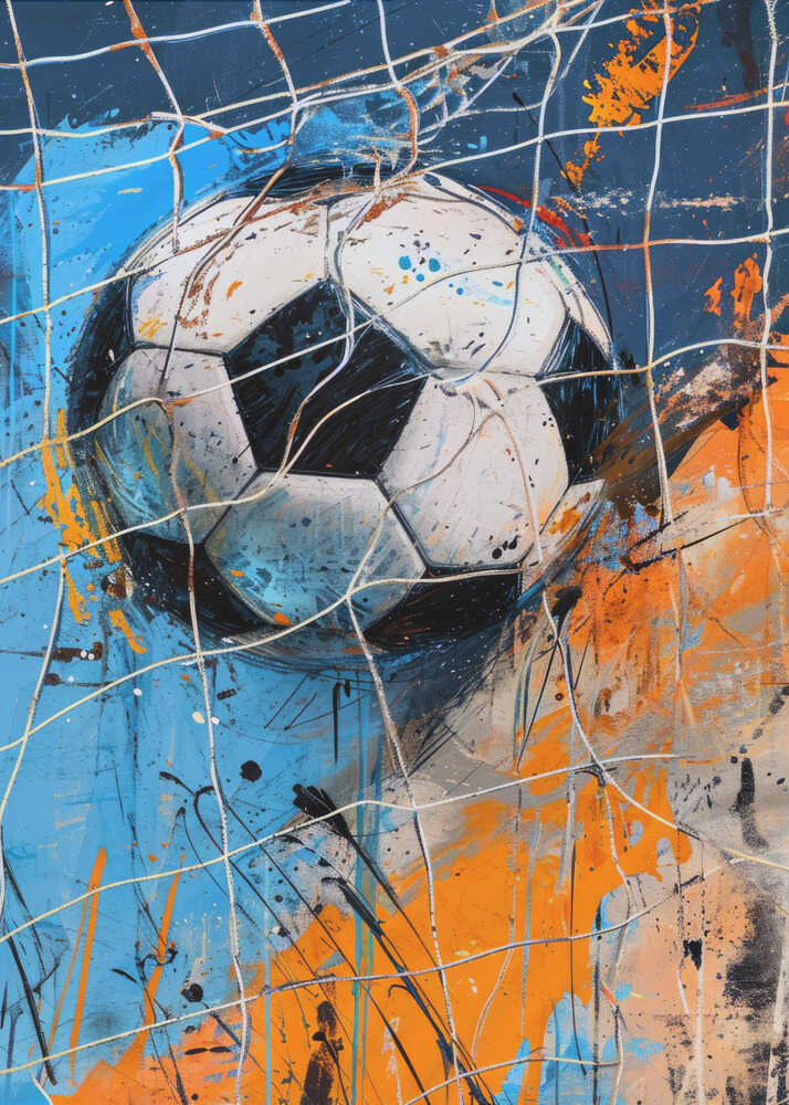 Plakat - Vibrant Soccer Goal