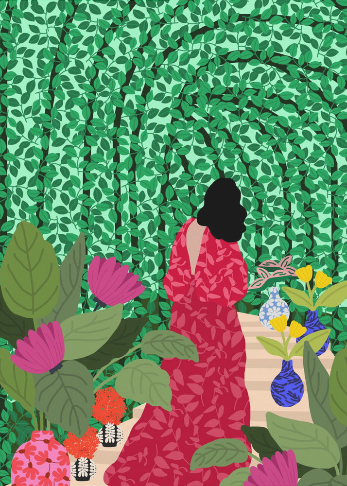 Plakat - Din 74 Girl At Her Garden - Admen.dk