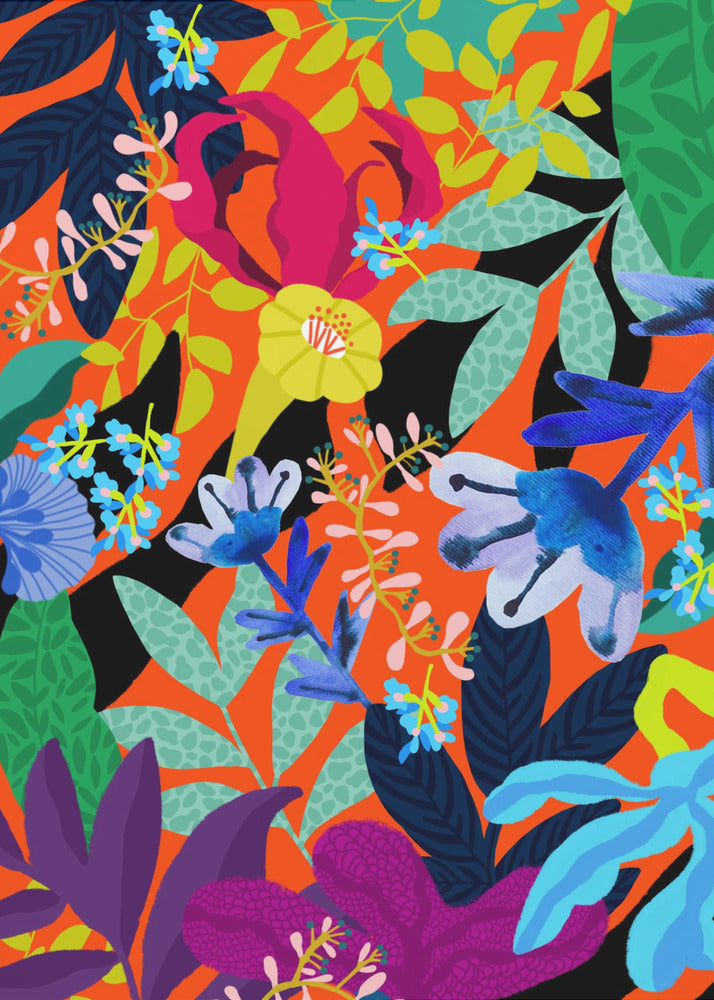 Plakat - Din 131 Abstract Floral