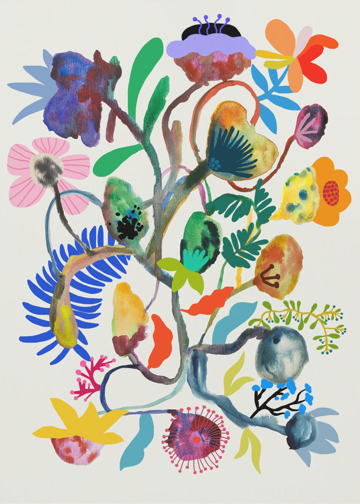 Plakat - Abstract Floral - Admen.dk