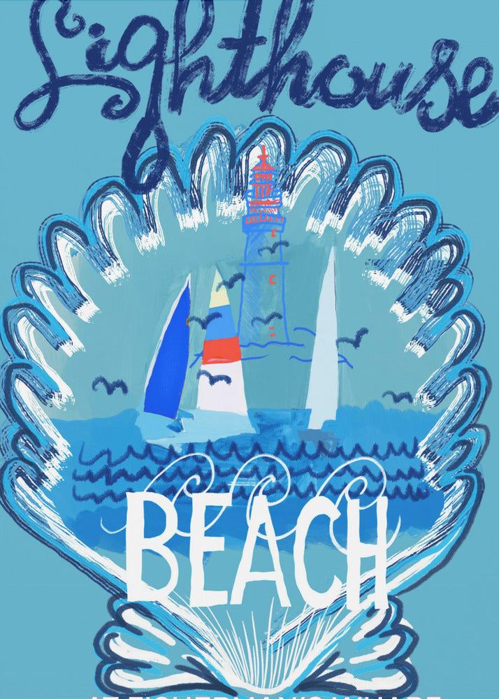 Poster - Lighthouse Beach art