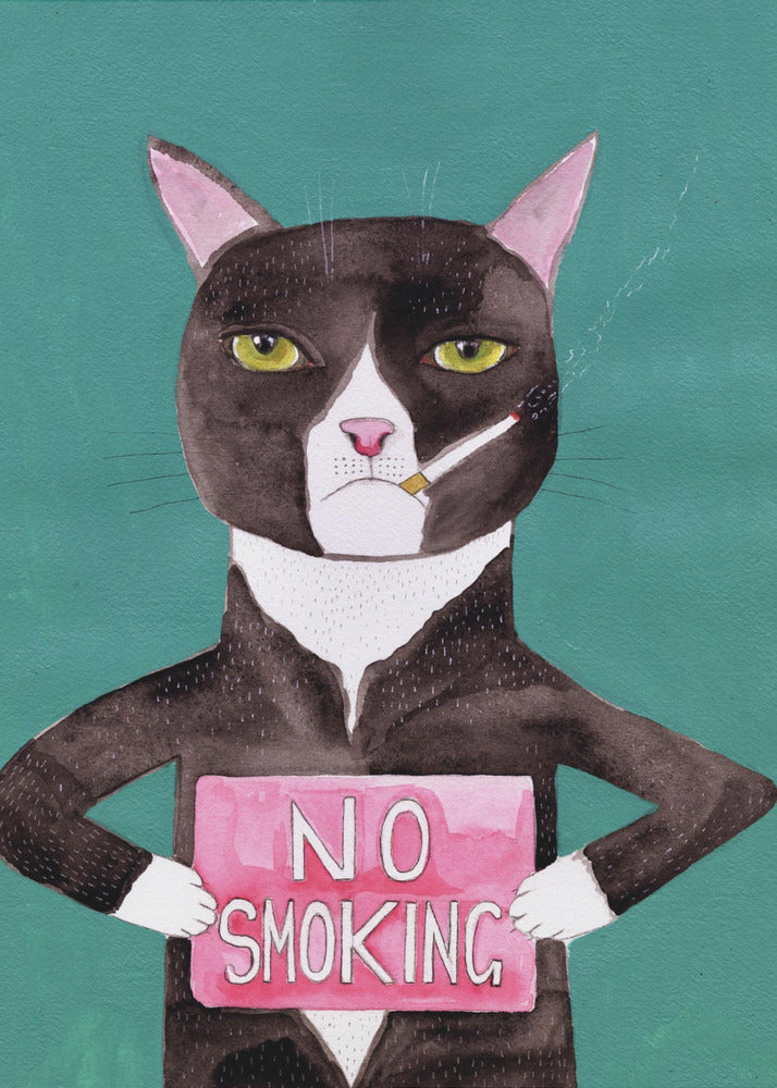 Plakat - Smoking cat