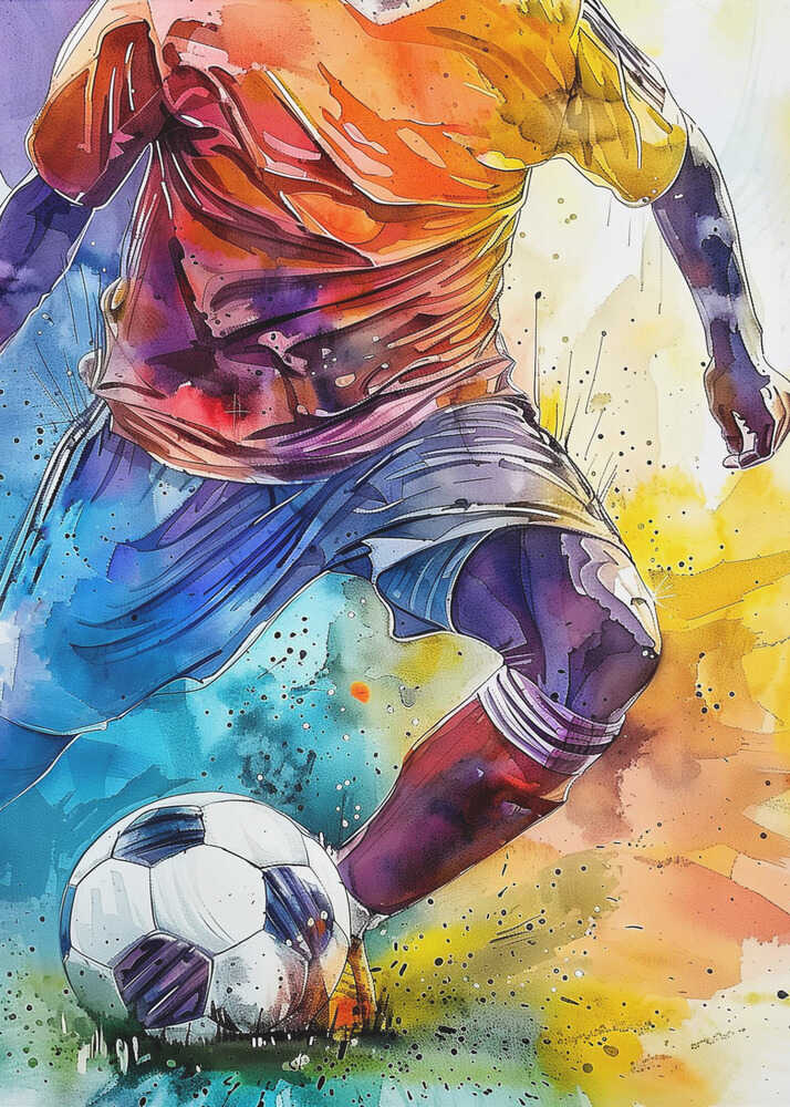 Plakat - Vibrant Soccer Action