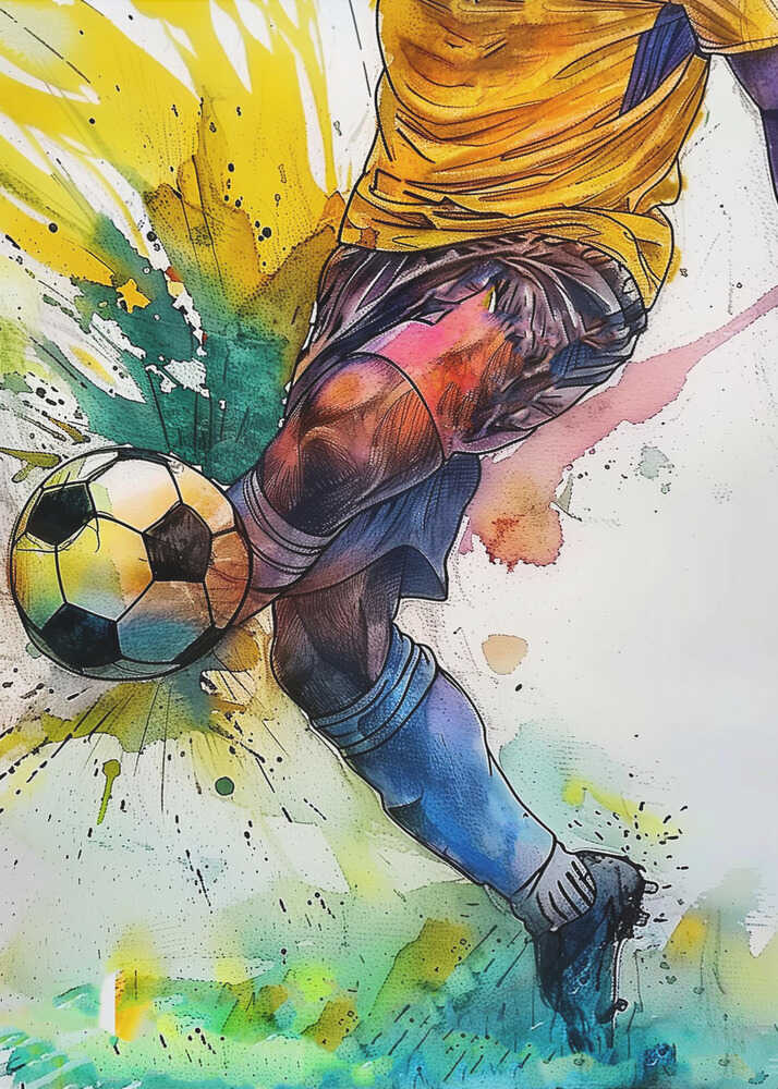 Plakat - Dynamic Soccer Kick