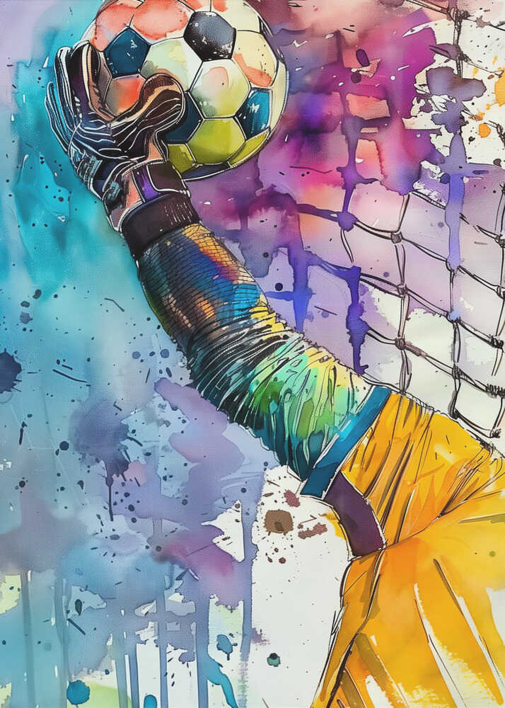 Plakat - Vibrant Goalkeeper Save