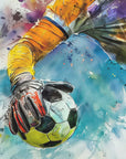 Plakat - Watercolor Goalie Action