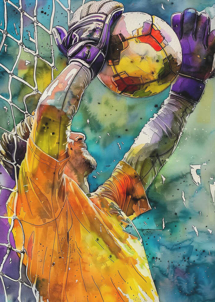 Plakat - Vibrant Goalkeeper Save