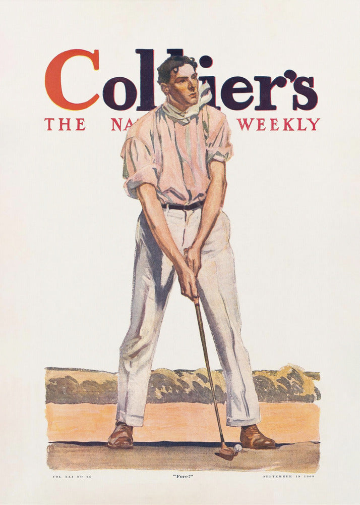 Plakat - Colliers Golf (1908), Vintage Man - Admen.dk