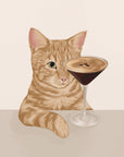 Plakat - Ginger Cat with Espresso Martini Cocktail