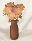 Poster - Vase of Flowers in Peach