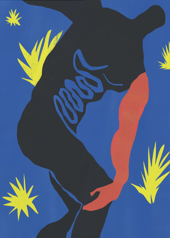 Poster - Cut out paper sports figurine