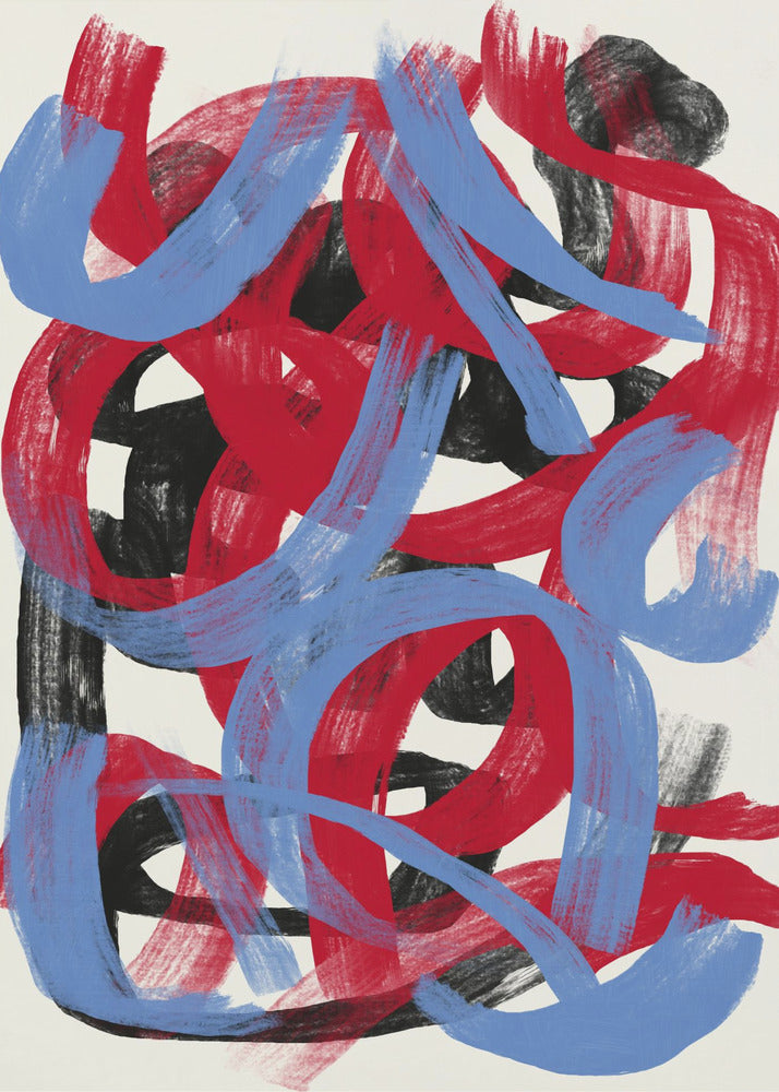 Poster - Dry directional strokes abstract 02