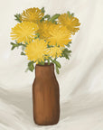Plakat - Vase of Flowers in Yellow