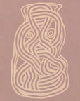 Poster - Line art organic shape in nude