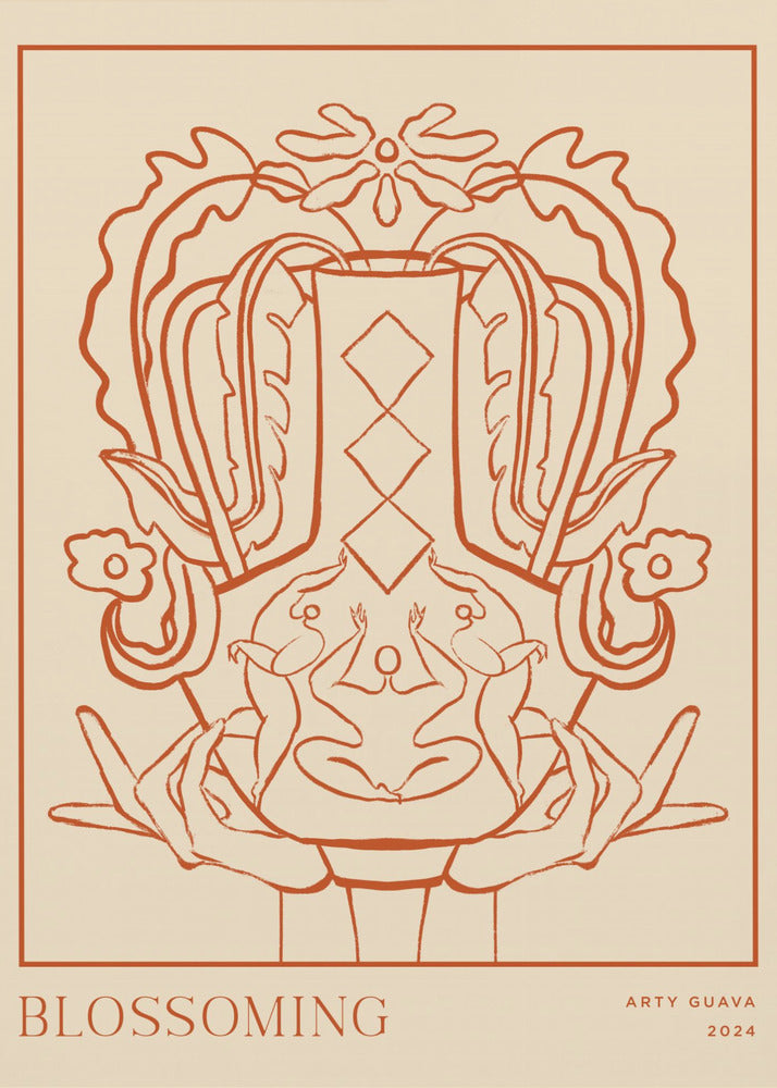 Plakat - Vessel Collection : Blossom (LineArt) - Admen.dk