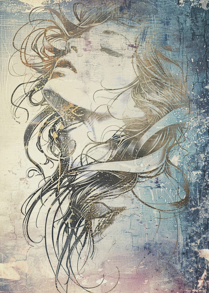 Plakat - Woman Portrait Abstract Art Illustration Wallart 53