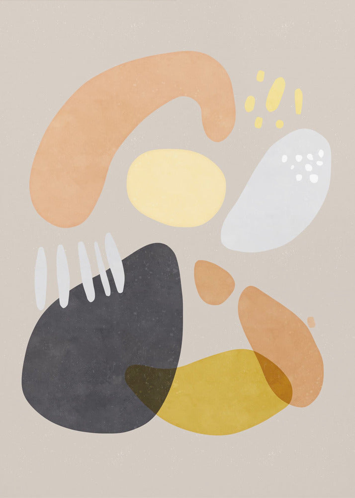 Poster - Organic Bold Shapes Brown Orange
