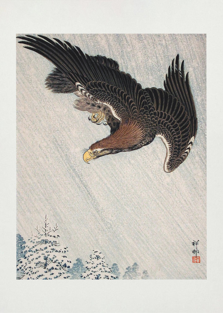 Plakat - Eagle Flying In Snow (1933)