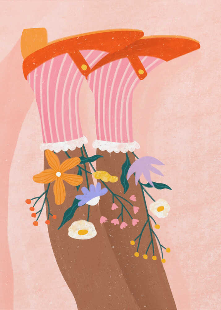 Plakat - Floral Socks