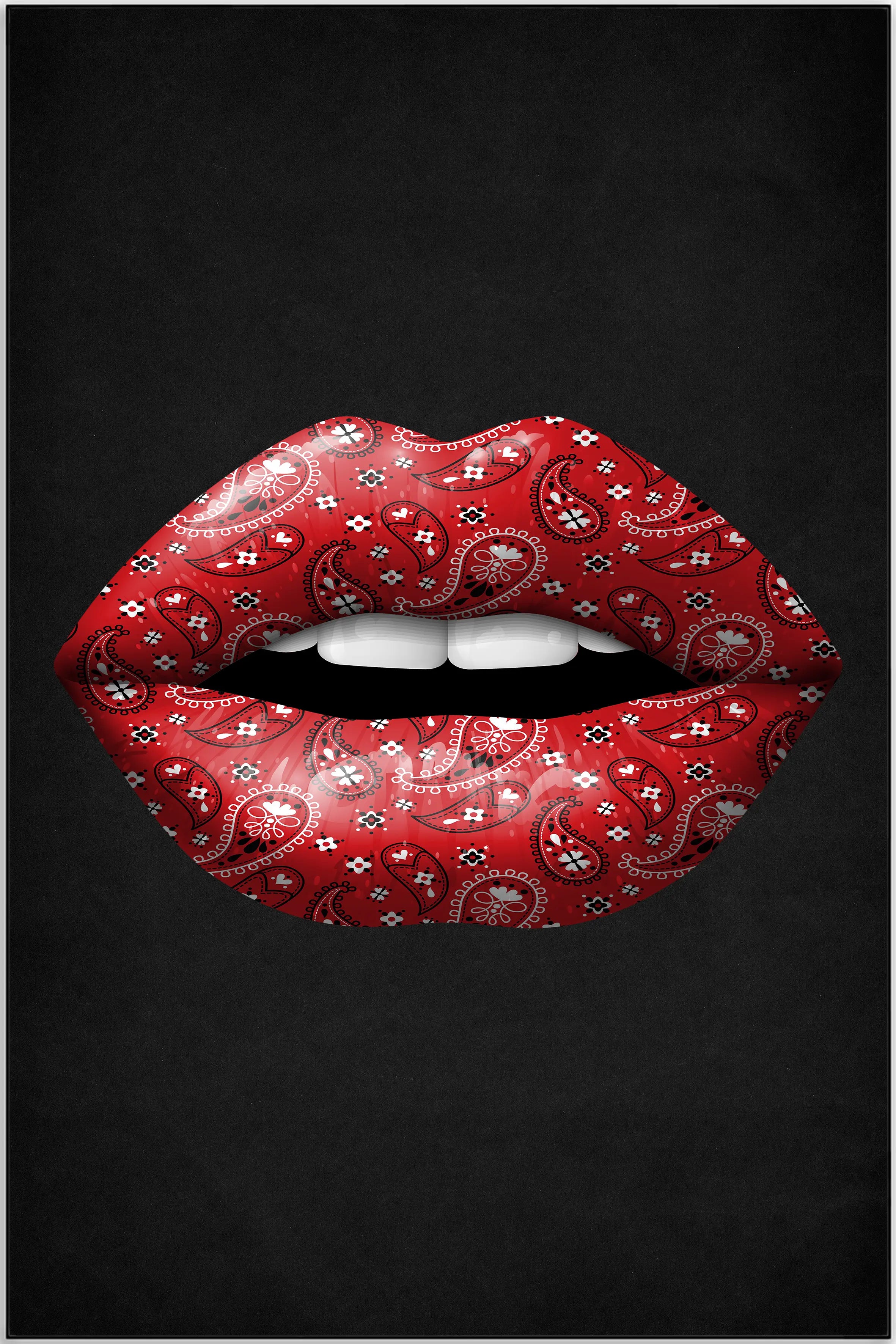 Plakat - Red lips kunst – Admen.dk