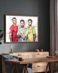 Plakat - Ronaldo, Messi og Neymar kunst