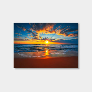 Plakat - Solnedgang over havet
