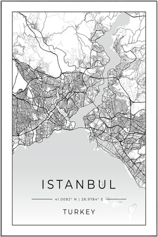 Plakat - Istanbul kort - admen.dk