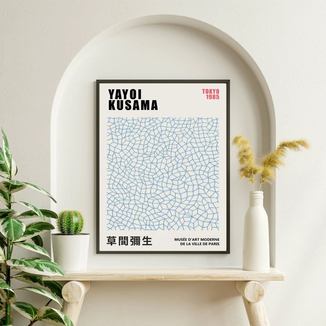 Plakat - Yayoi Kusama - Tokyo 1985 blue kunst - Admen.dk