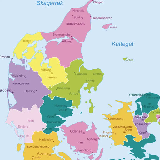 Danmark blå tapet